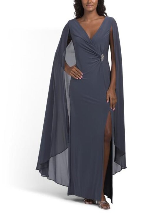 R&M Richards Dresses & Skirts - R&M RICHARDS Cape Chiffon Gown